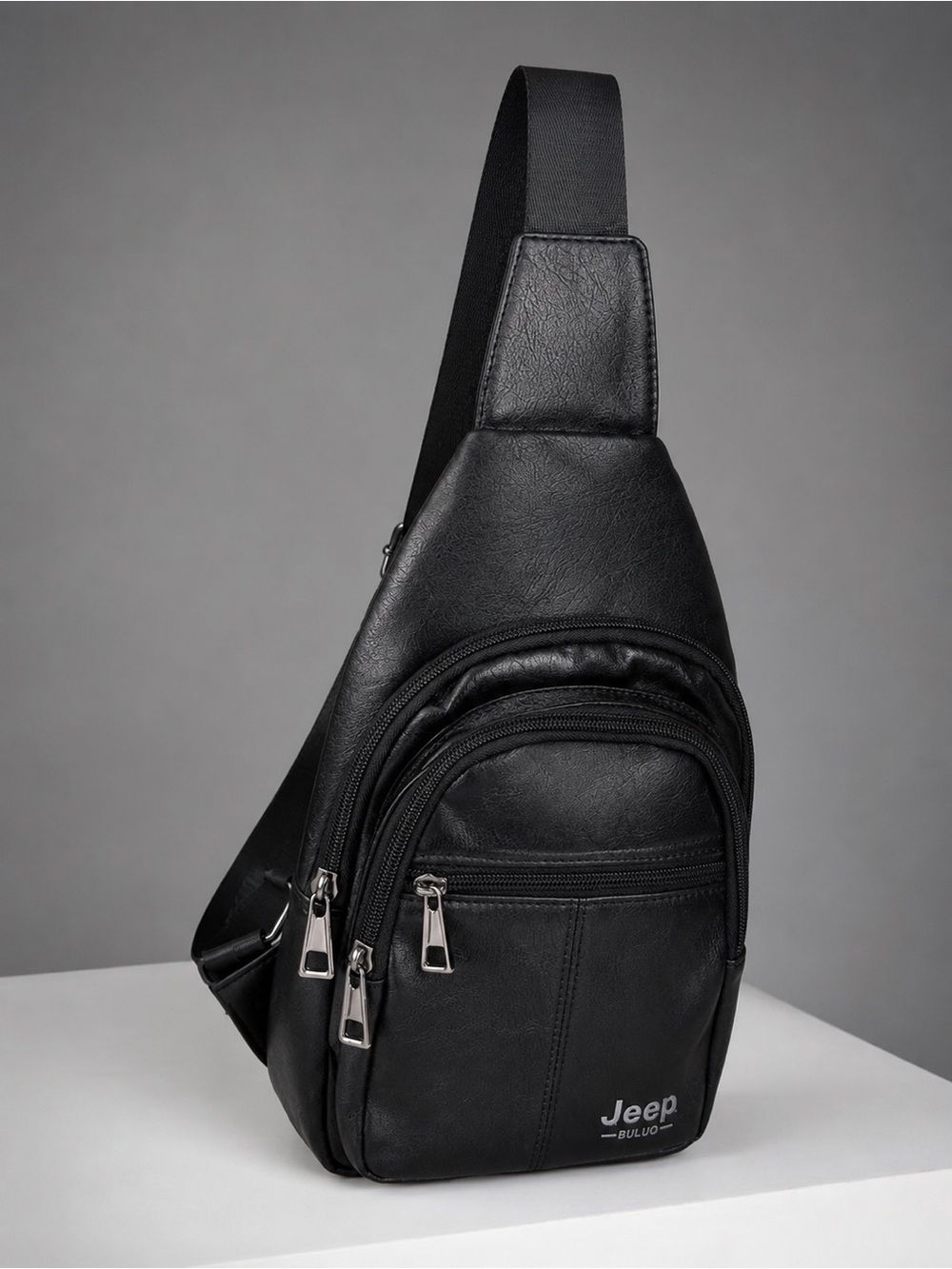 Brand New Unisex Jeep Buluo Black Sling Bag - Compact Crossbody Organizer